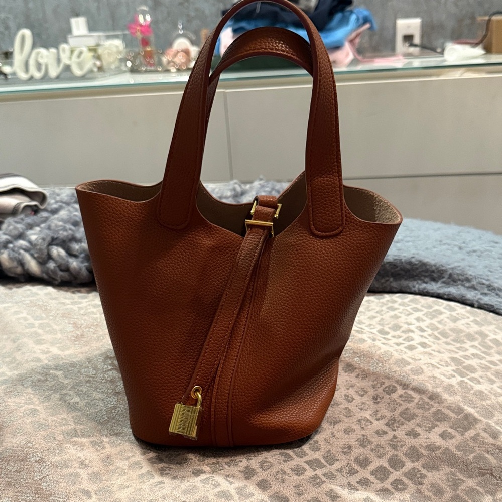 Brown Leather Tote Bag